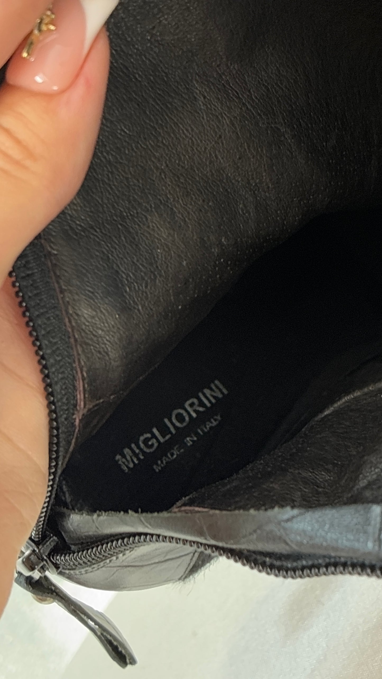 Vintage MIGLIORINI Black Genuine Calf Hair/Fur Boots with Heel, Made in Italy (7.5)