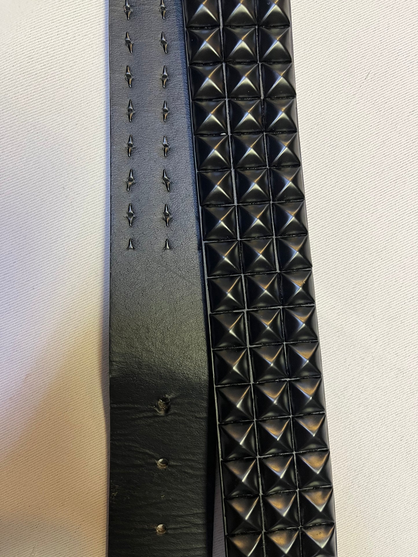 Vintage All Black Studded Belt (XXL)