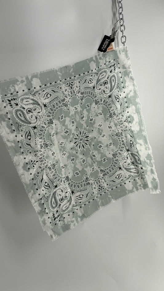 Free People Tie Dye Gray Bandana Head Wrap