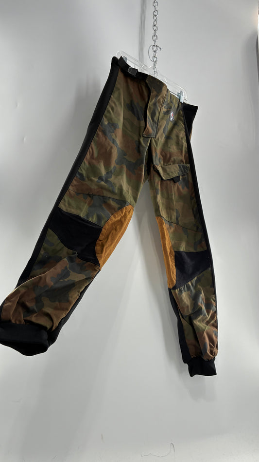 Vintage MSR Moto Camouflage Riding Pants Low Rise Side Buckle (34”)