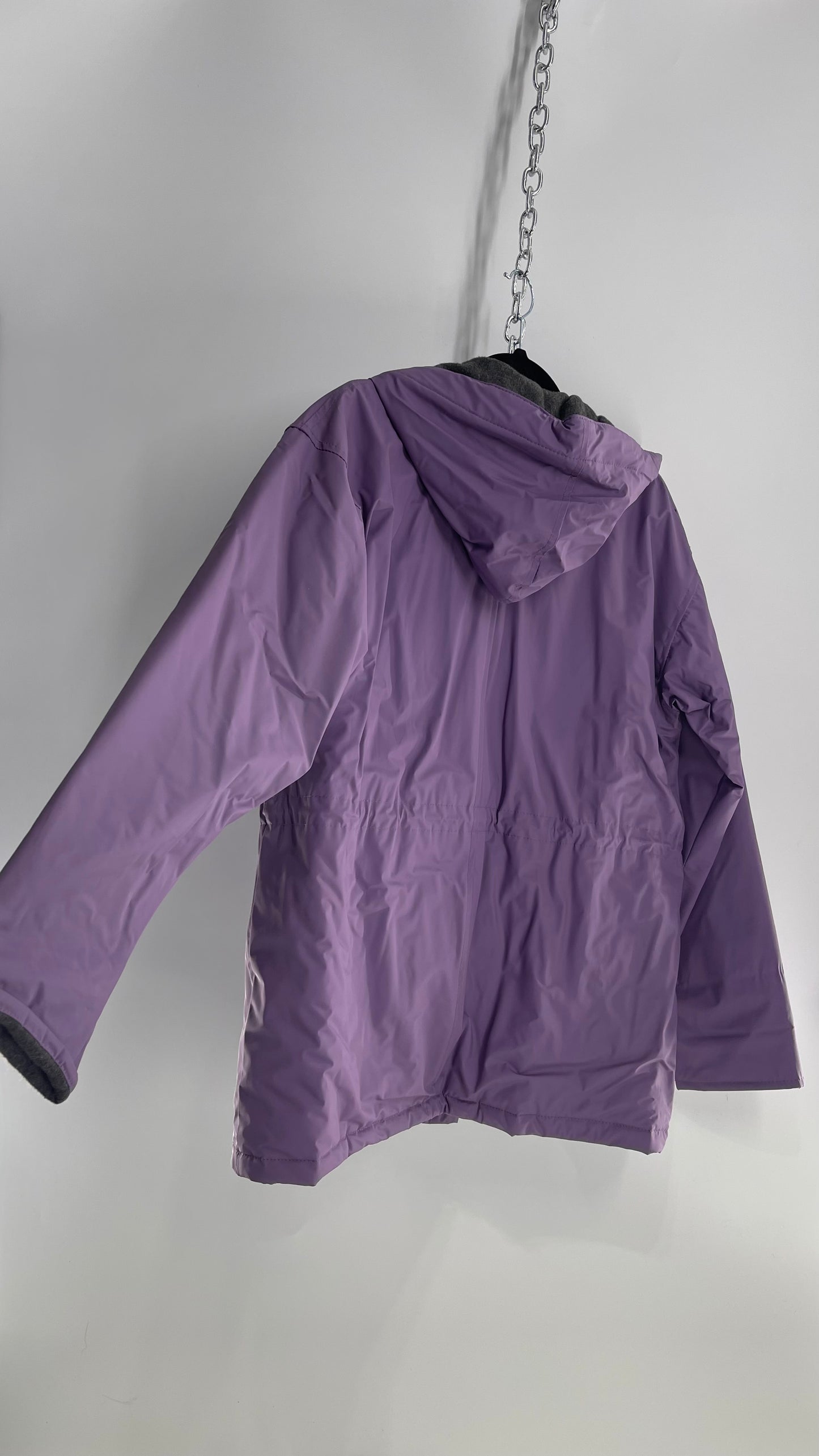 Deadstock Vintage Misty Harbor Purple Drawstring Cinch Waist Jacket (Small)