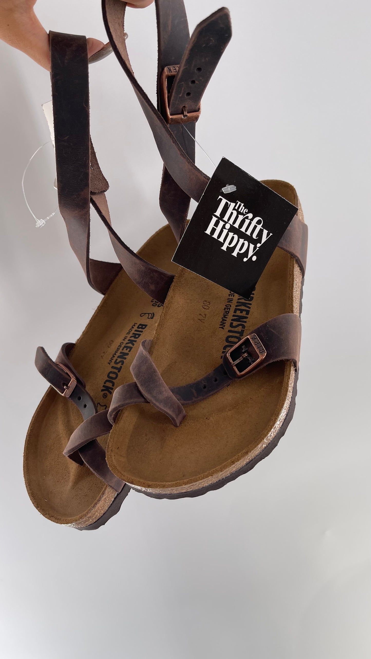 BIRKENSTOCK YARA Leather Strappy Sandal with Tags Attached (36)