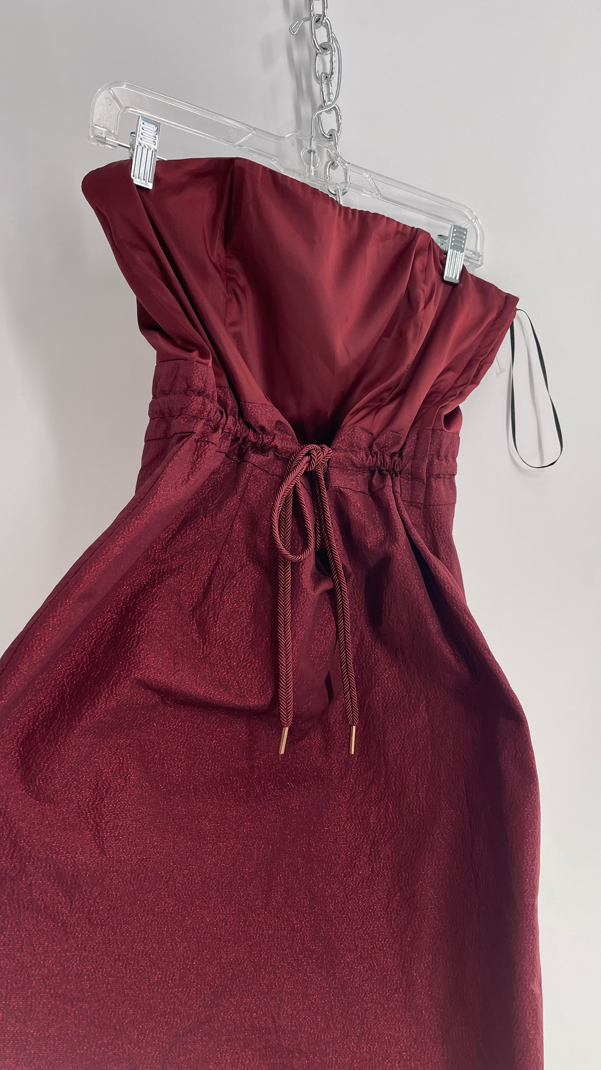 h&m red corduroy dress H&M red corduroy dress. very deep red and soft! Has