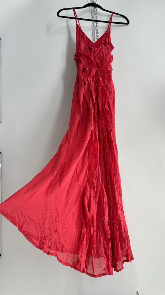 Anthropologie Ruffled Underbust and Bum Slip Gown (4)