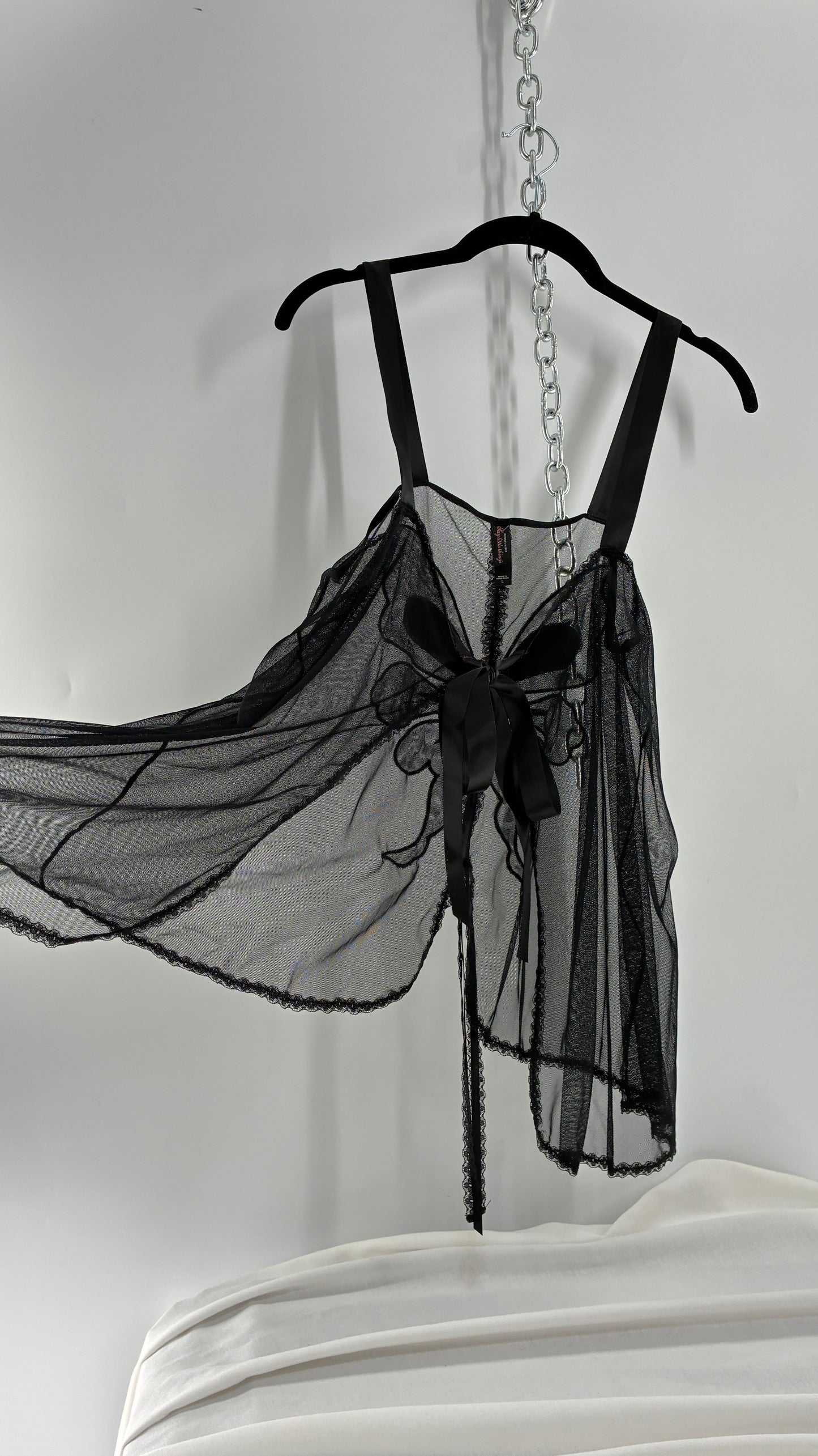 Victoria’s Secret Sexy Little Things Black Sheer Butterfly babydoll (Large)