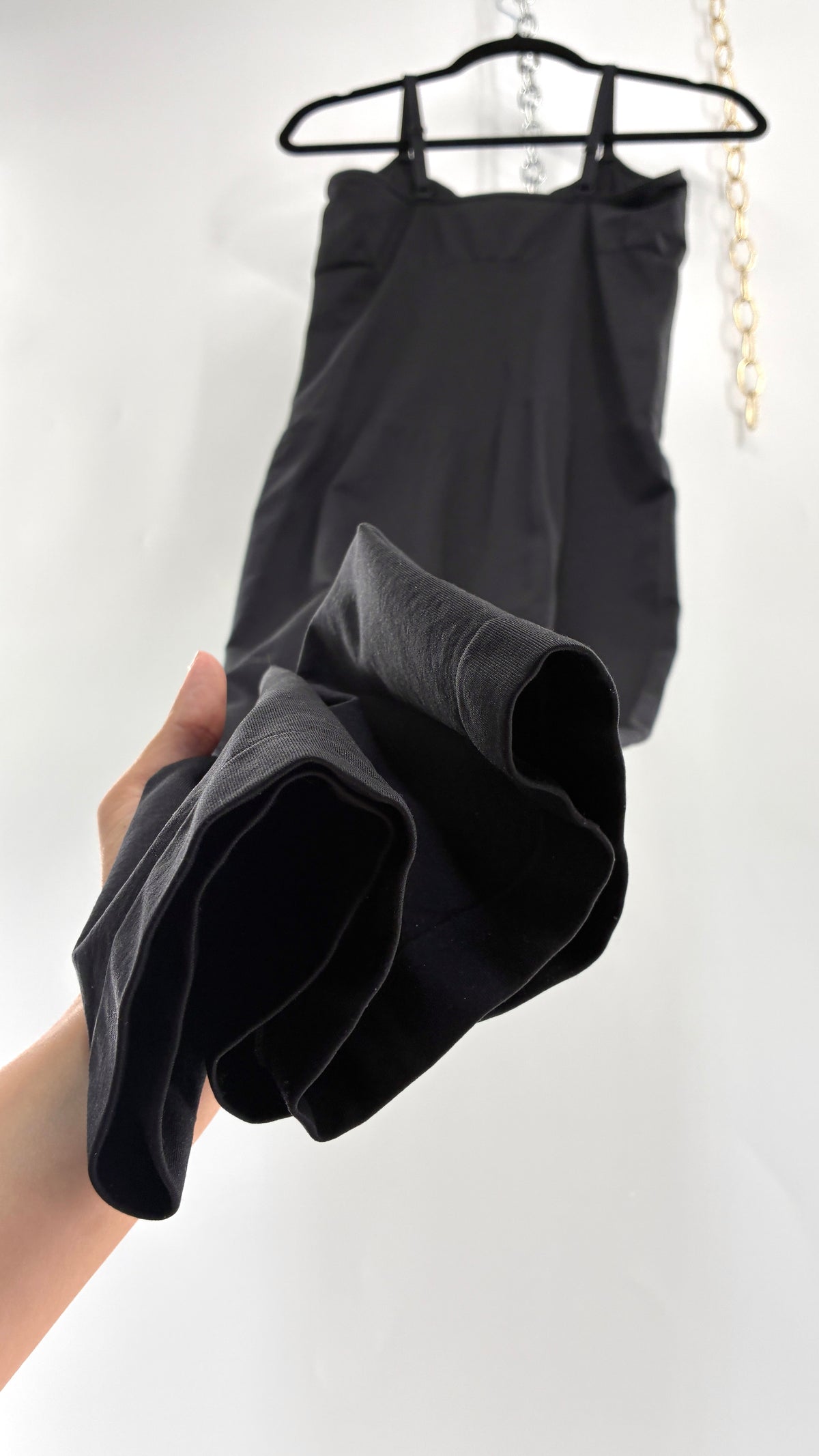 NWOT Black Spandex Thick Stretchy Midi Dress (M/L)