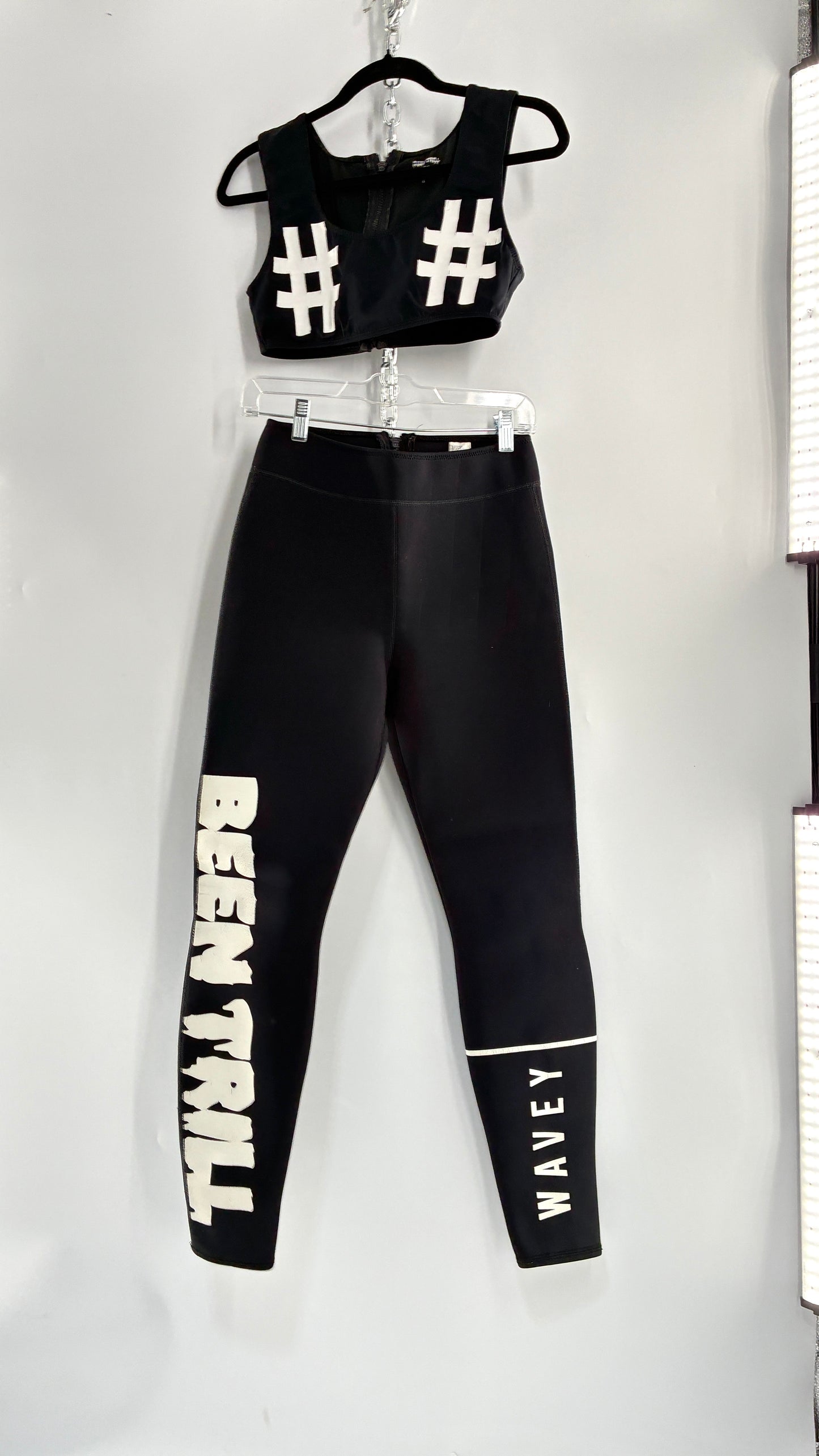 Vintage BEEN TRILL Wet Suit Set, Sports Bra and Neoprene Pants (S Top, M Bottoms)