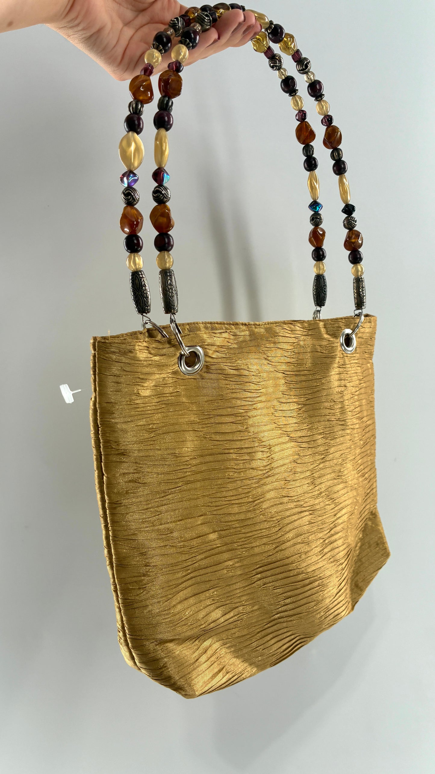 Vintage Purse with Iridescent Beaded Handle