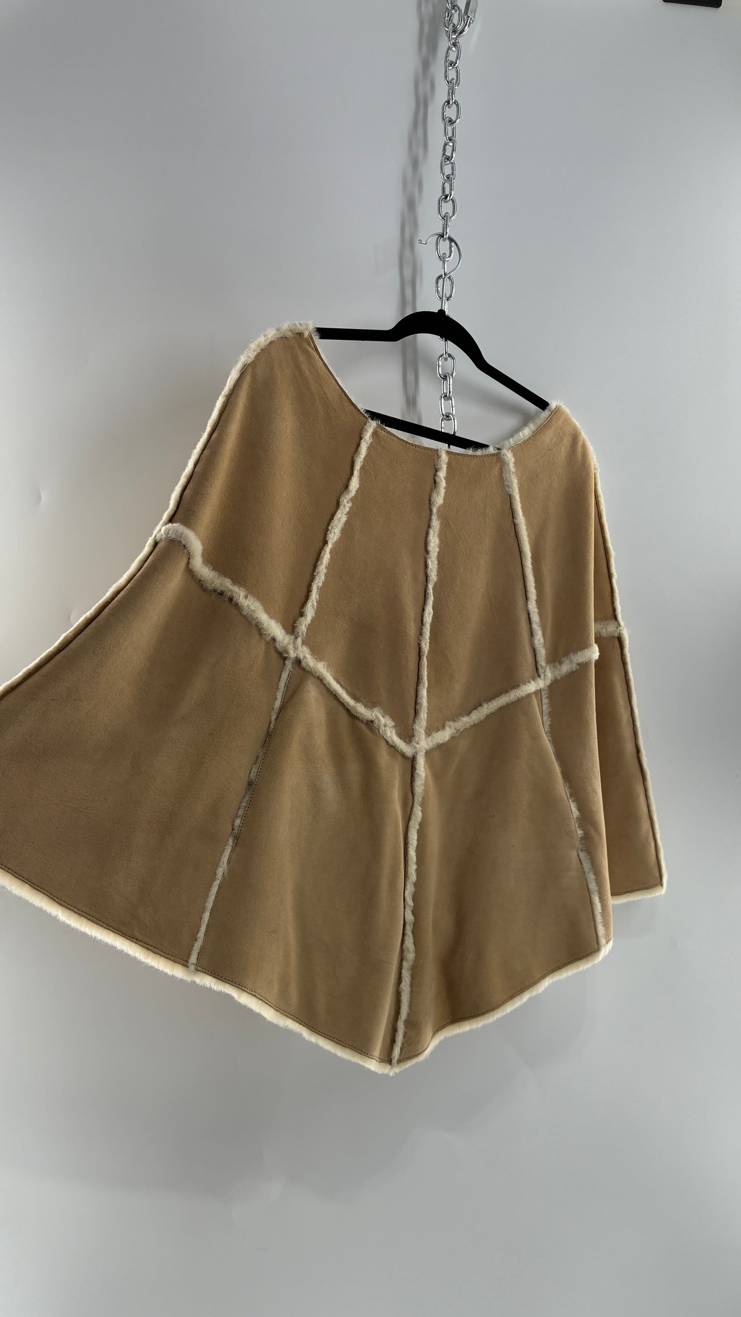 Vintage UGG Leather Mouton Poncho Cape (S/M)