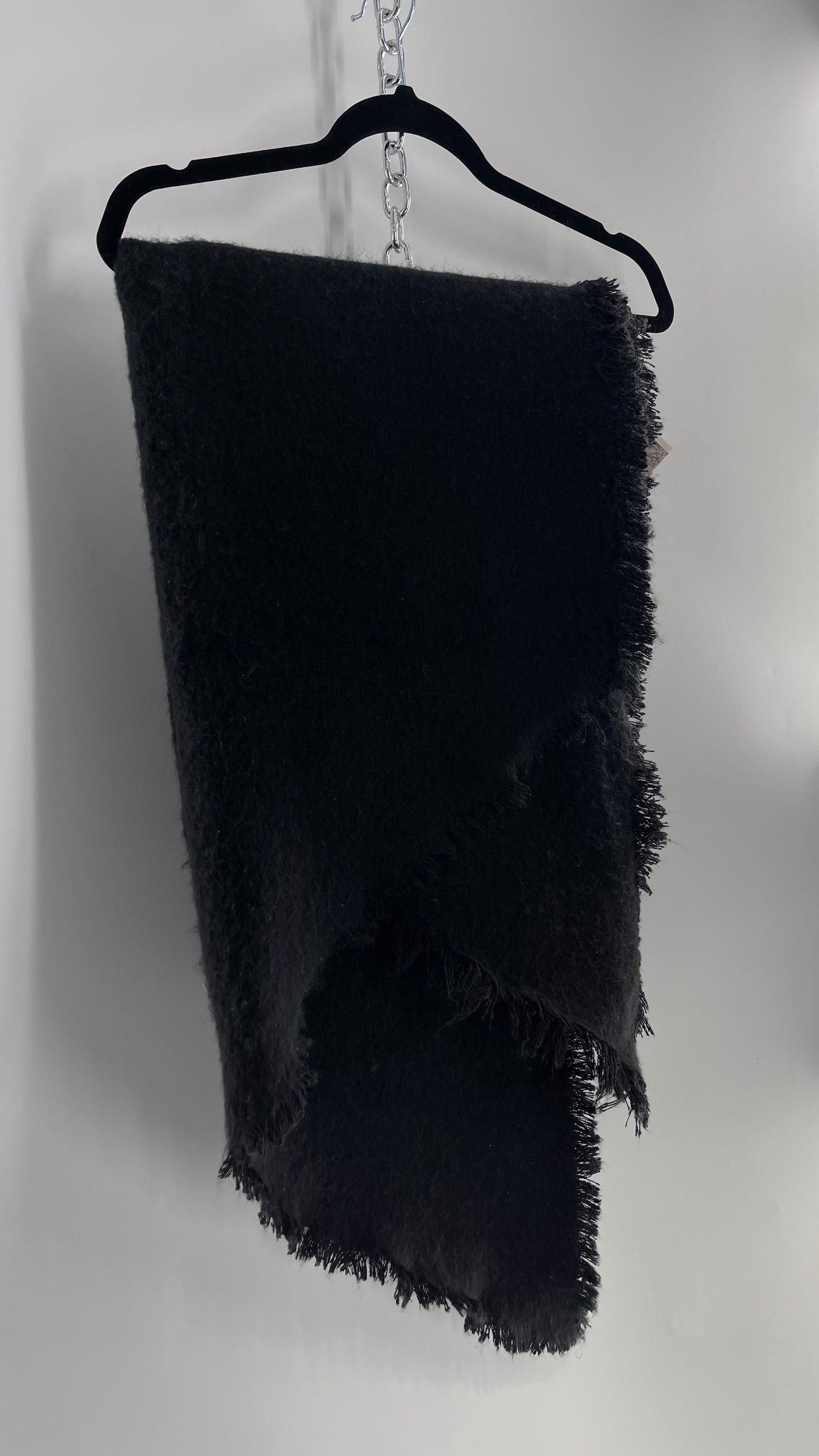 Free people Ultra Thick Voluminous Black Scarf