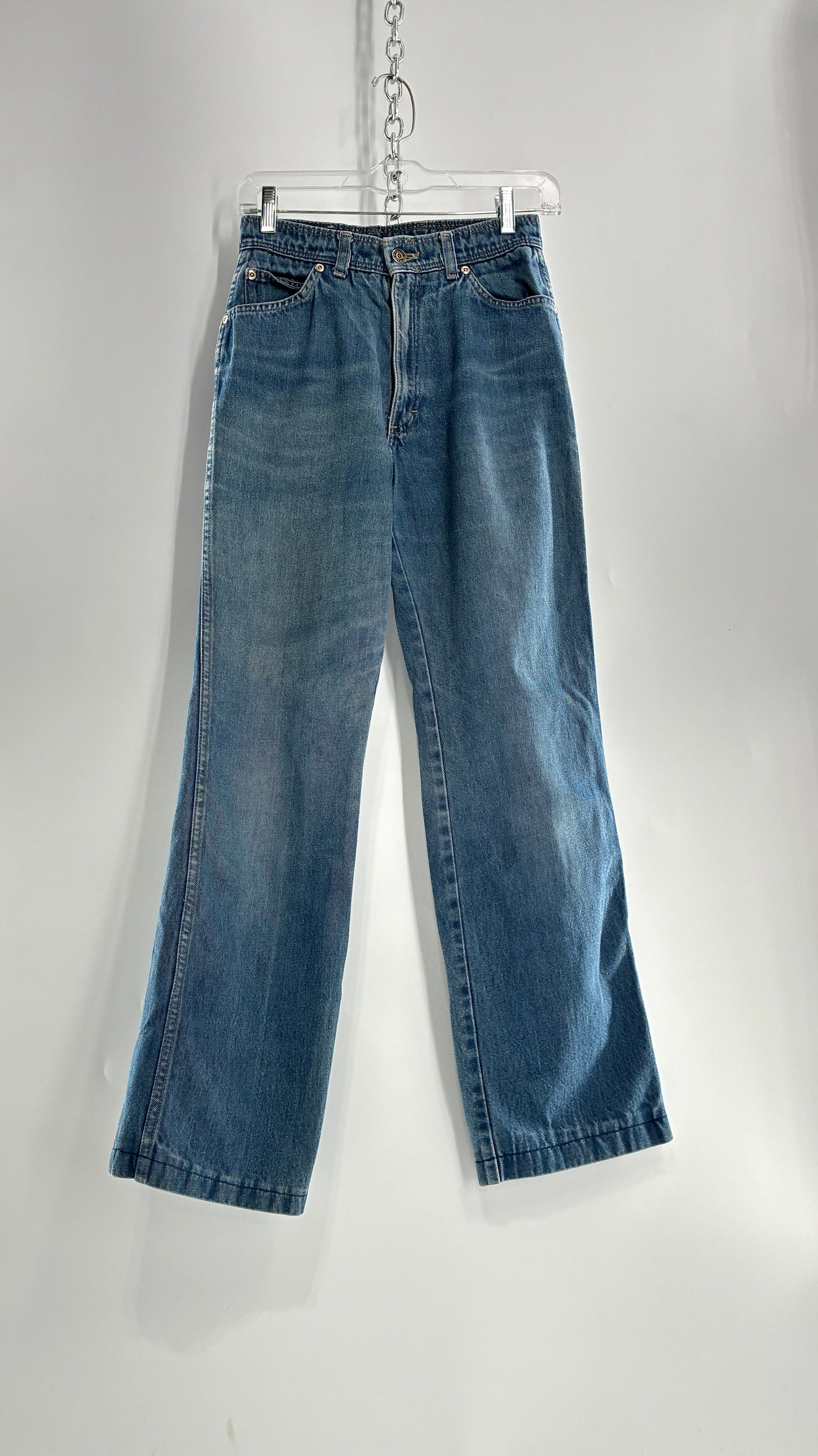 Vintage Oscar de la Renta Light Wash Straight Leg Jeans (10)