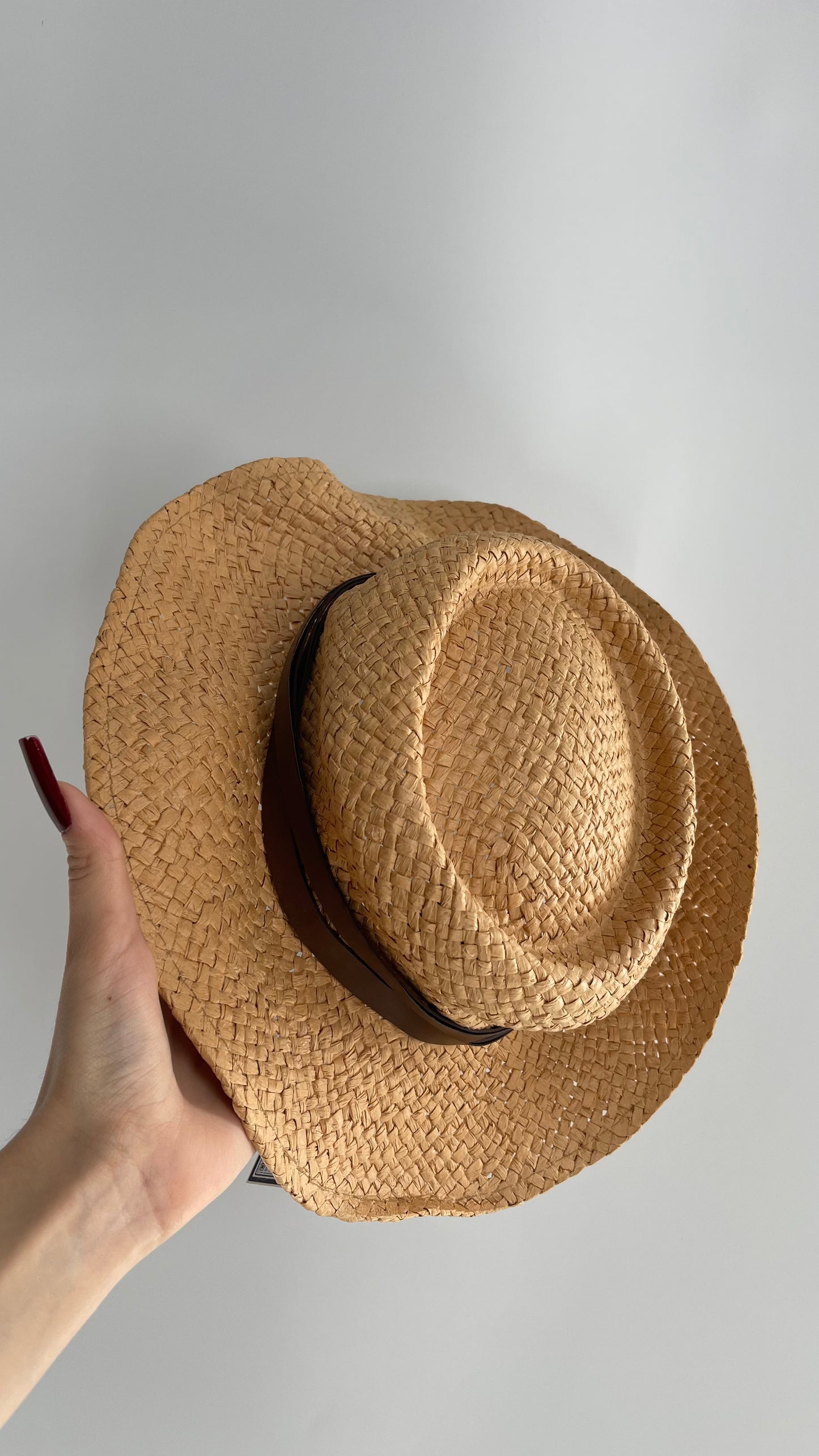 Staring at Stars Tan Straw Sun Hat with Belted Detail