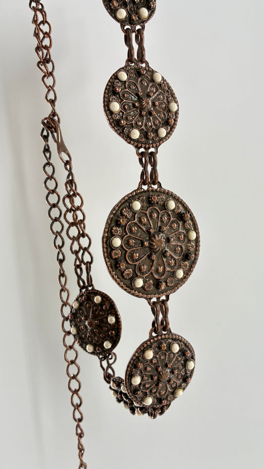 Vintage Bronze Medallion Belt