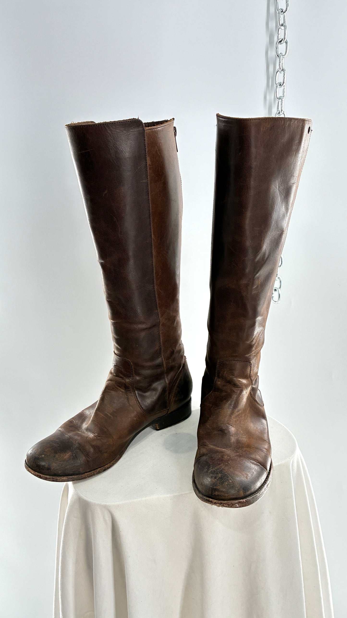 Vintage Distressed FRYE Riding Boots Made in Mexico (8)
