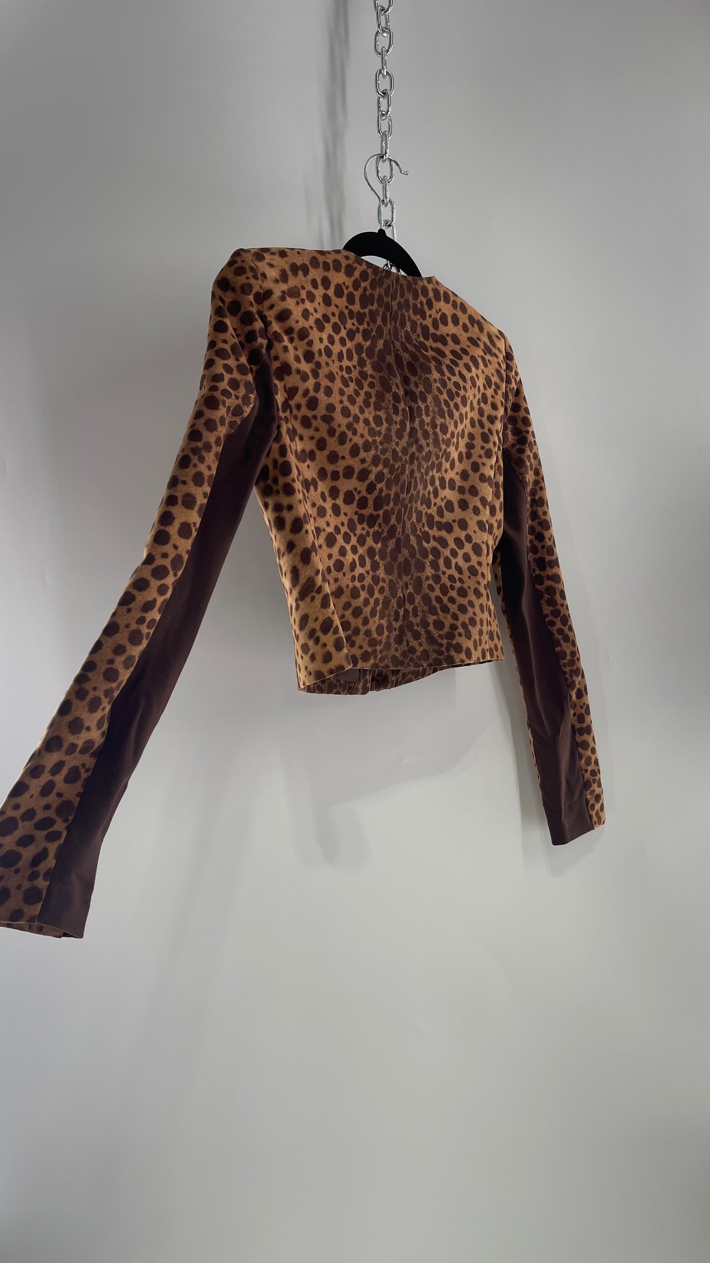 BCBG MAXAZRIA Vintage Cheetah Print Jacket with Tags Attached (XS)