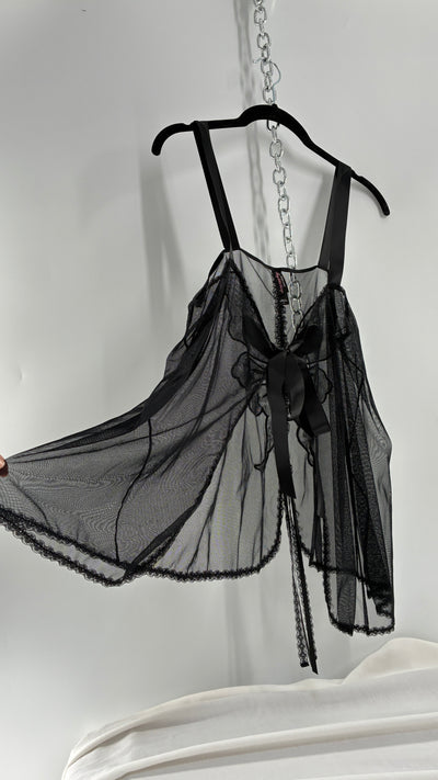 Victoria’s Secret Sexy Little Things Black Sheer Butterfly babydoll (Large)