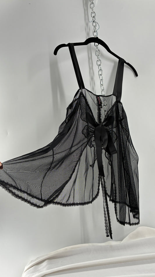 Victoria’s Secret Sexy Little Things Black Sheer Butterfly babydoll (Large)