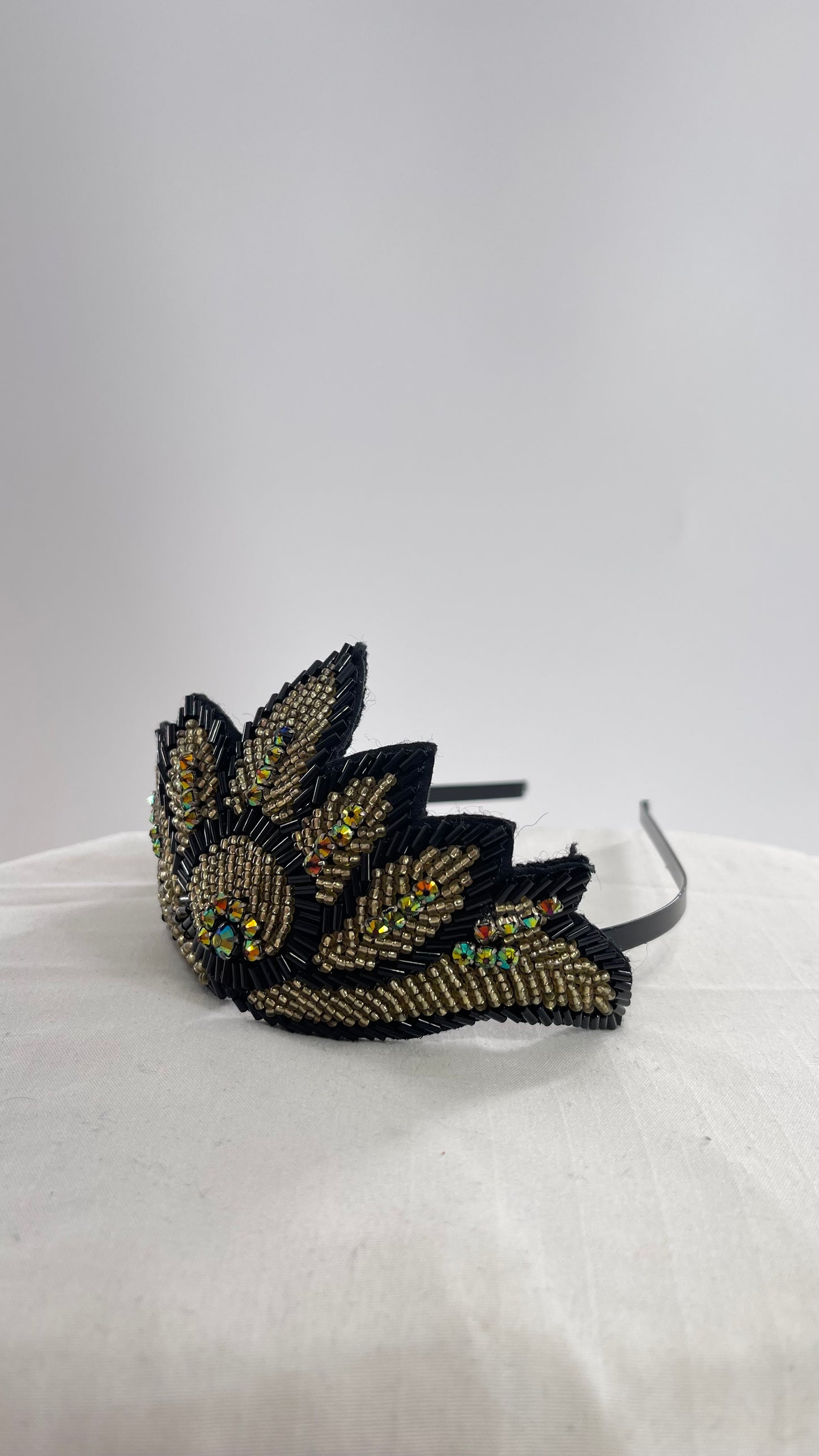 Free People Black Swan Beaded Headpiece