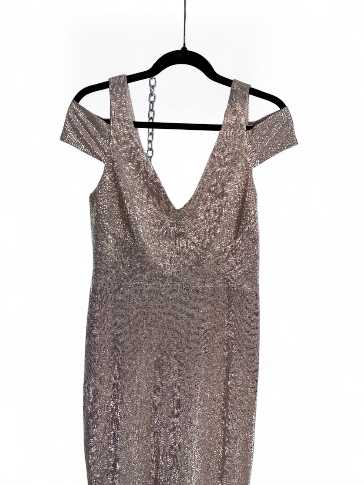 CALVIN KLEIN Nudish Pink Shimmer Sheen Mermaid Dress (10)