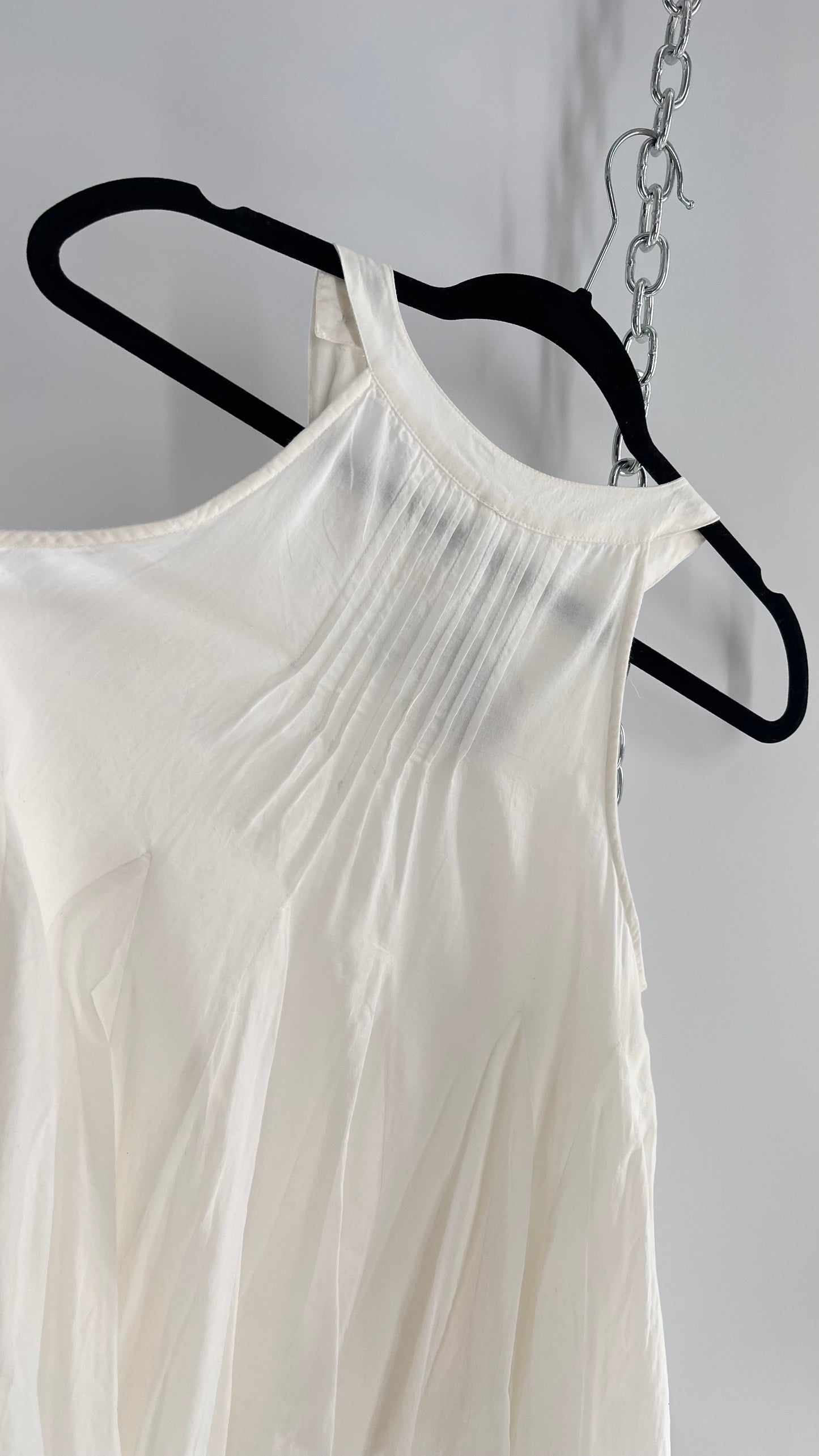 Free People White Pleated Tunic (XS)