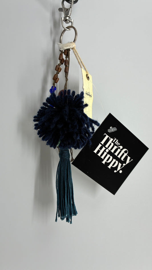 AERIE PomPom Beaded Keychain with Tags Attached