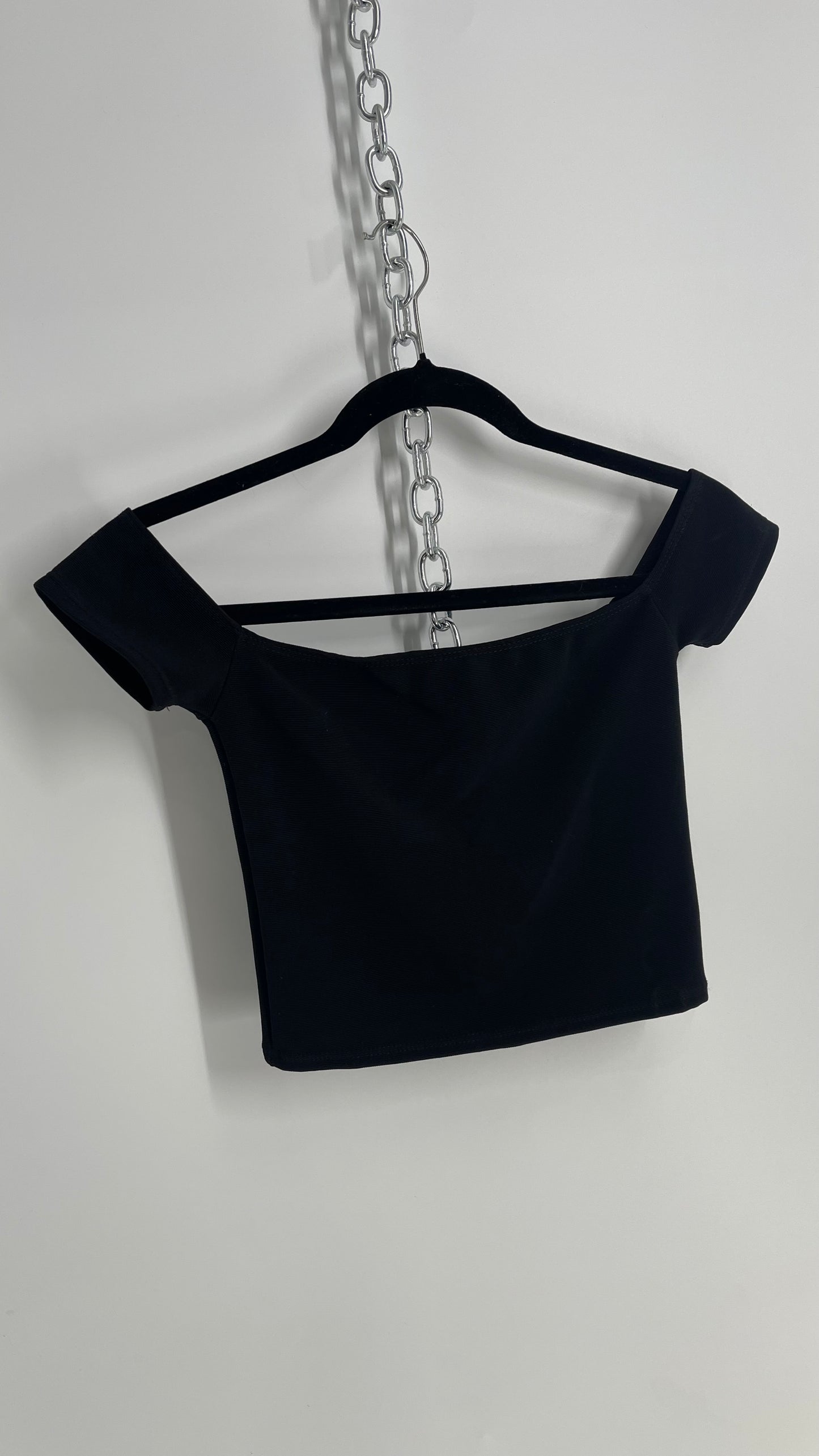 Urban Outfitters Black Off the Shoulder T Shirt (XS)