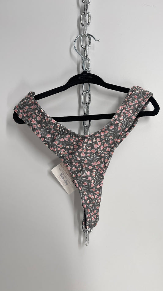 Out From Under Grey Floral Panty (Small)