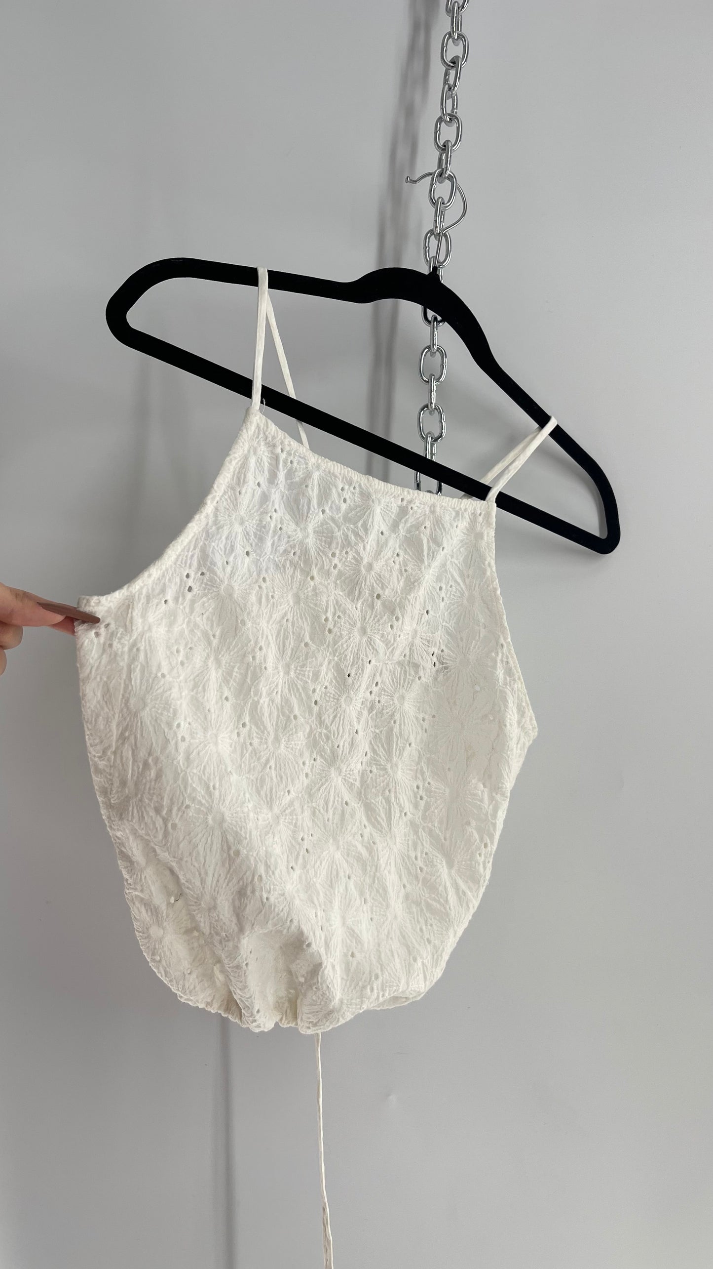 Brandy Melville Eyelet Lace Waist Tie, Open Back (One Size)