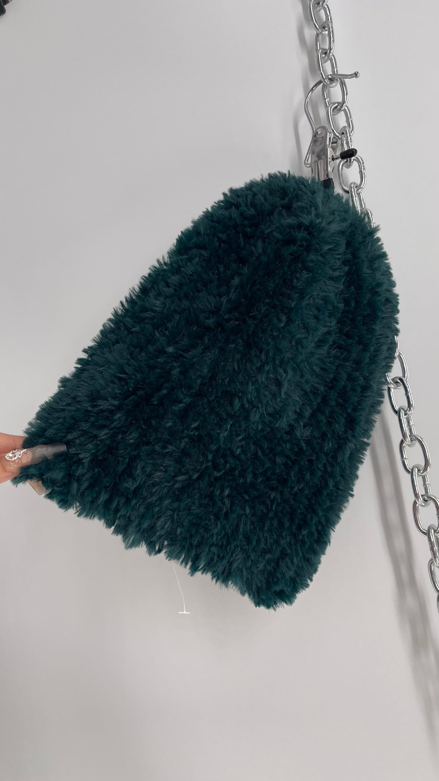 Free People Emerald Green Fuzzy/Fluffy Beanie