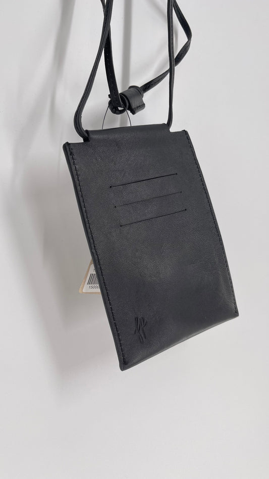 Free People Black Crossbody Phone Pouch with Tags Attached