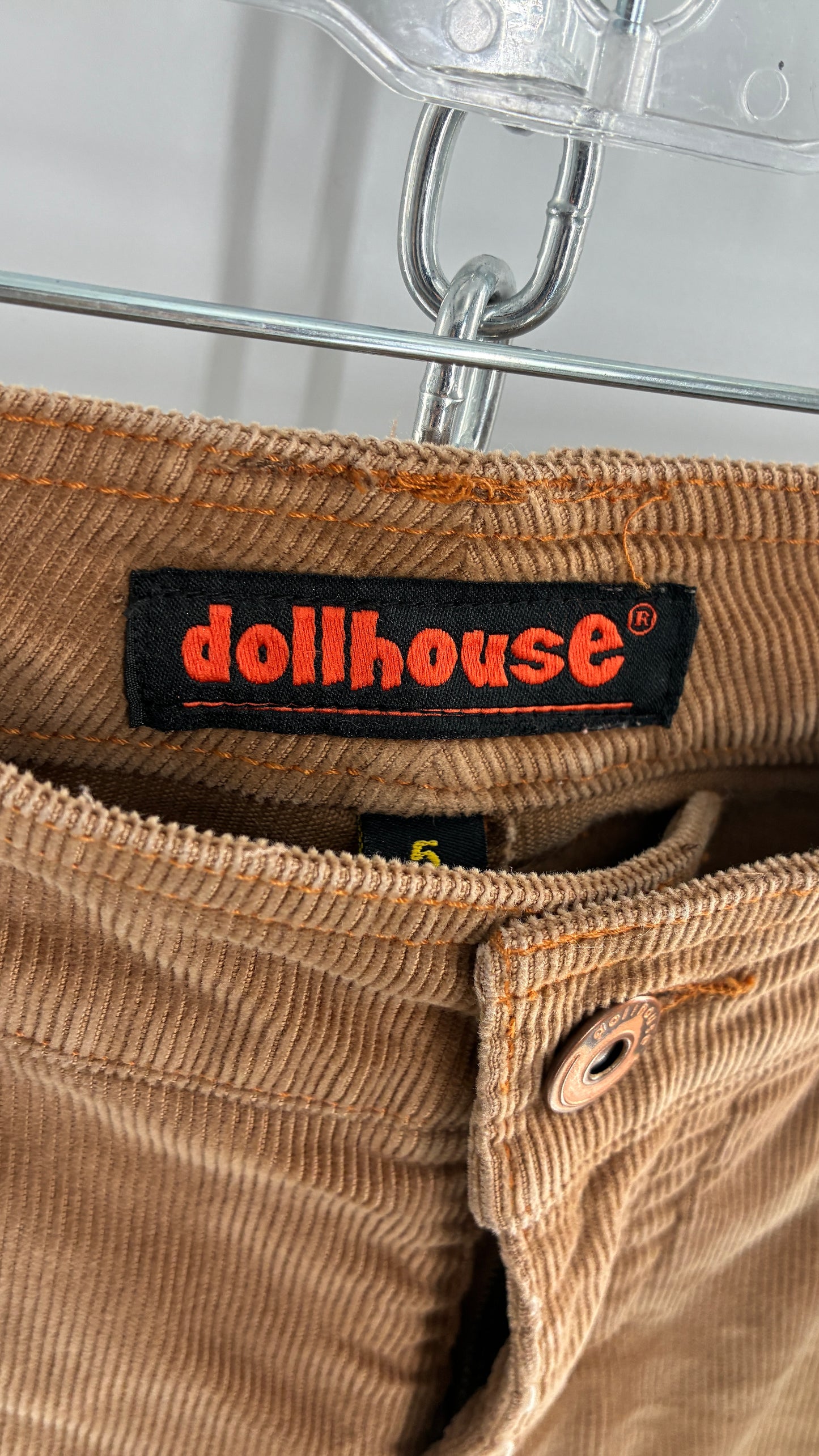 Vintage DOLLHOUSE Ultra Low Rise Corduroys with Distressed Jacron and Fade Detail (5)