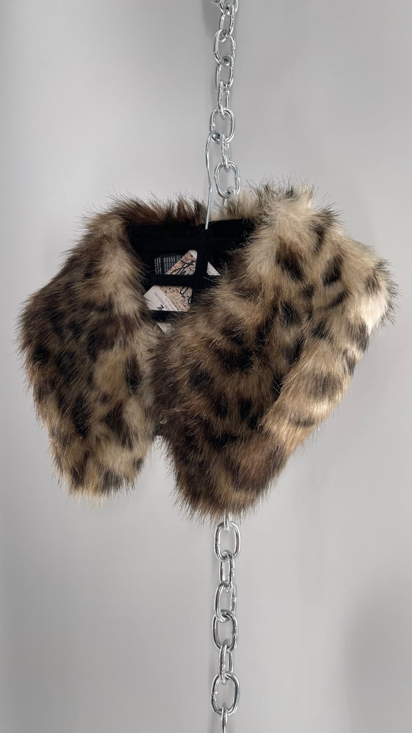 Helen Moore Cheetah Print Fur Collar