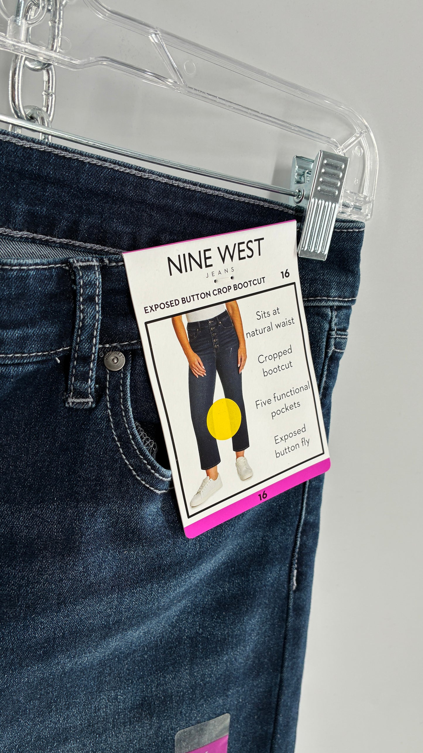 NINE WEST Cropped Button Front Jeans (16)