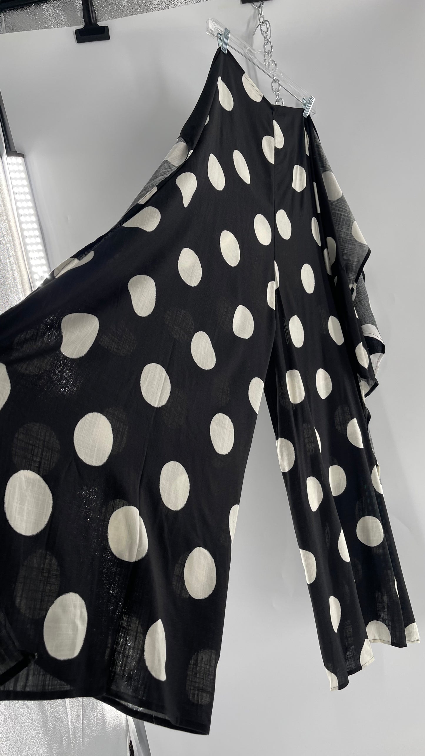 Handmade 9 in 1 Black/White Polka Dot Jumpsuit (One Size) •AS SEEN ON TIKTOK•