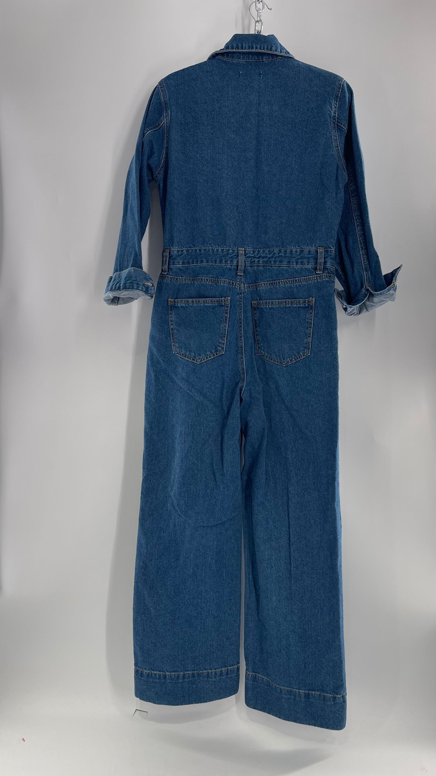 Vintage Medium Wash Jean/Denim Jumpsuit Boiler Suit (Small)