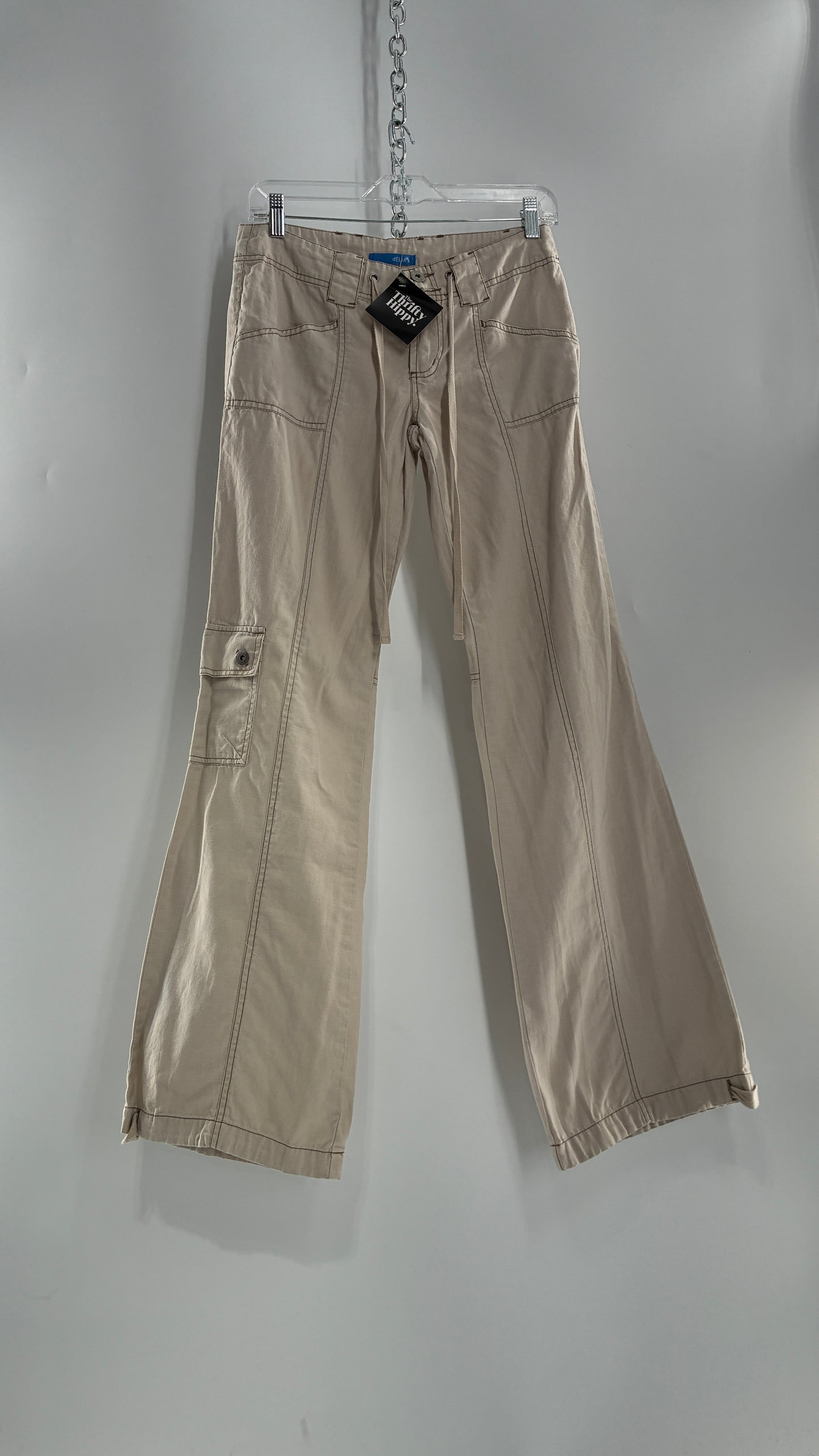 Vintage dELiA*s Light Weight Ultra Low Rise Kick Flare Cargo (3)