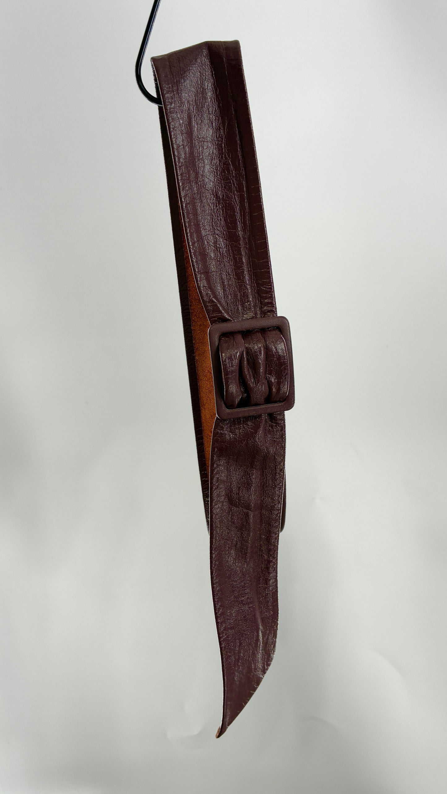 Vintage Burgundy Maroon Leather Belt (OS)