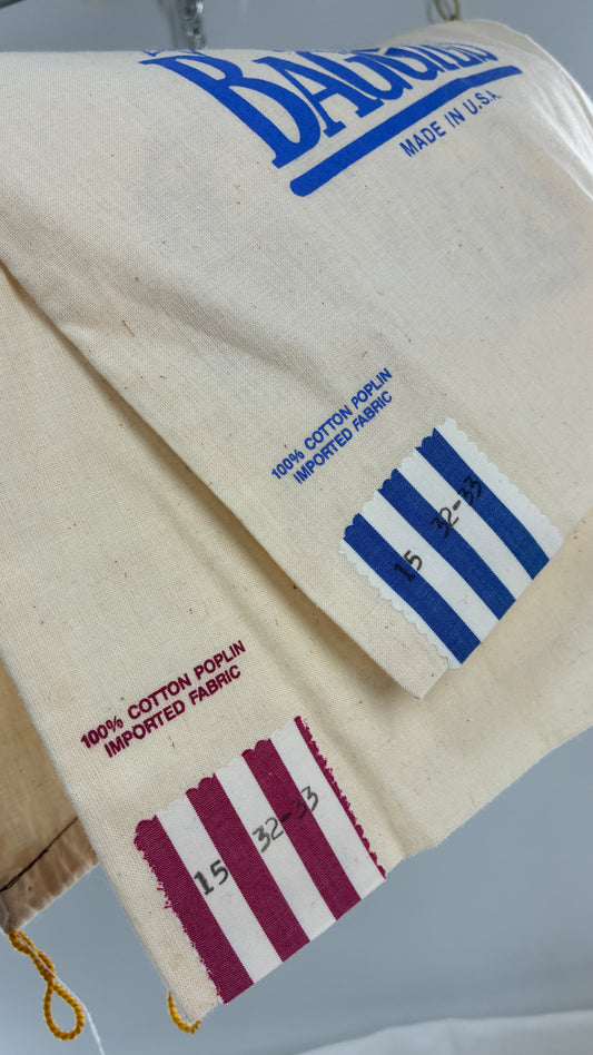 Vintage BD BAGGIES 100% Cotton Poplin Drawstring Bags