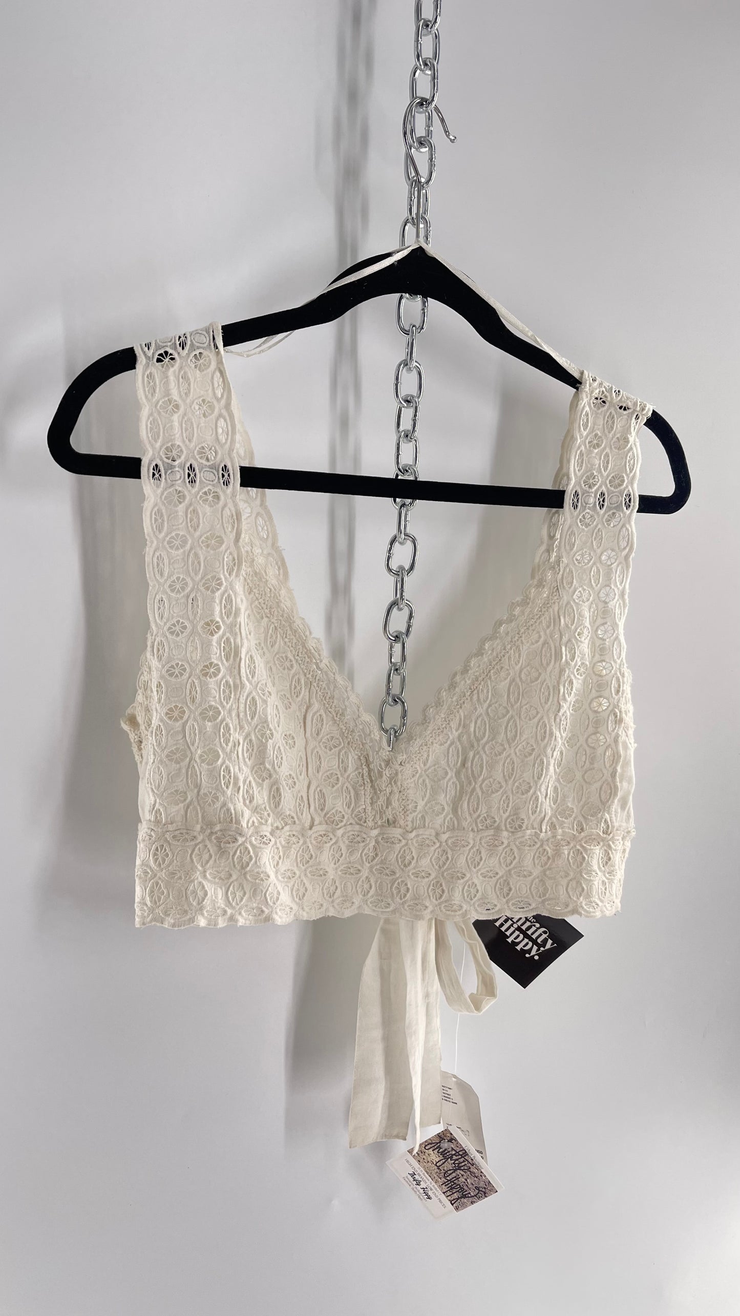 Urban Outfitters White Eyelet Lace Bustier with Tags Attached (Large)