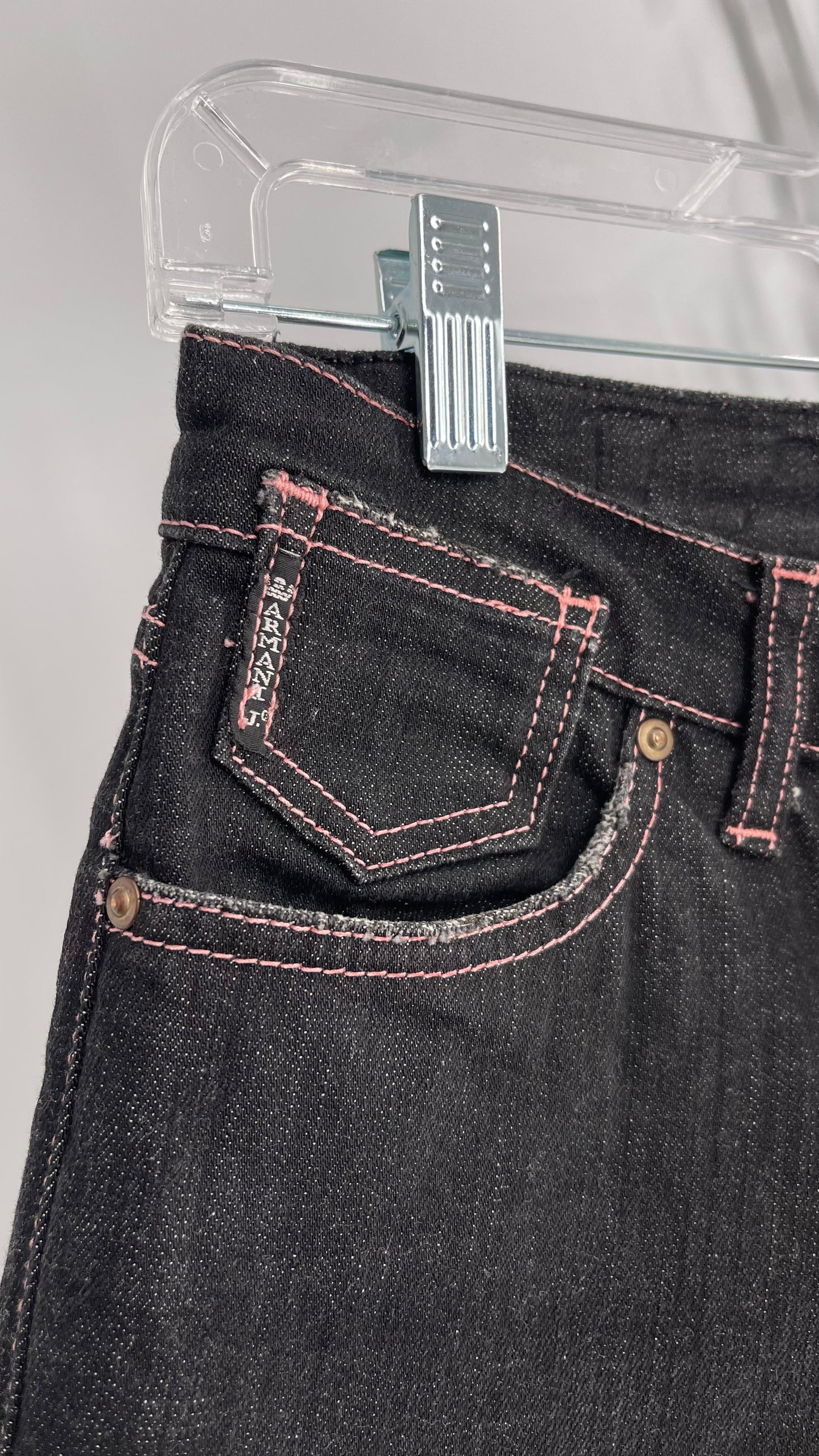 Vintage Armani Jeans with Pink Stitching (28)