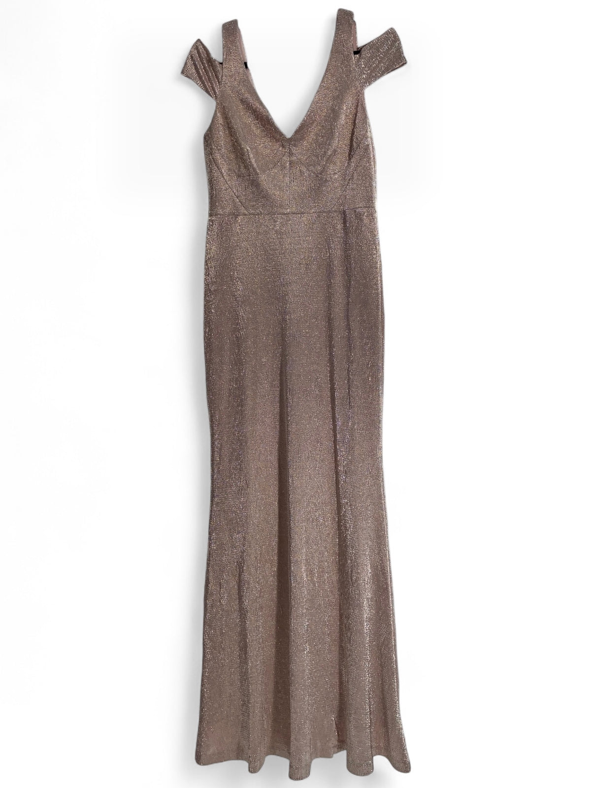 CALVIN KLEIN Nudish Pink Shimmer Sheen Mermaid Dress (10)