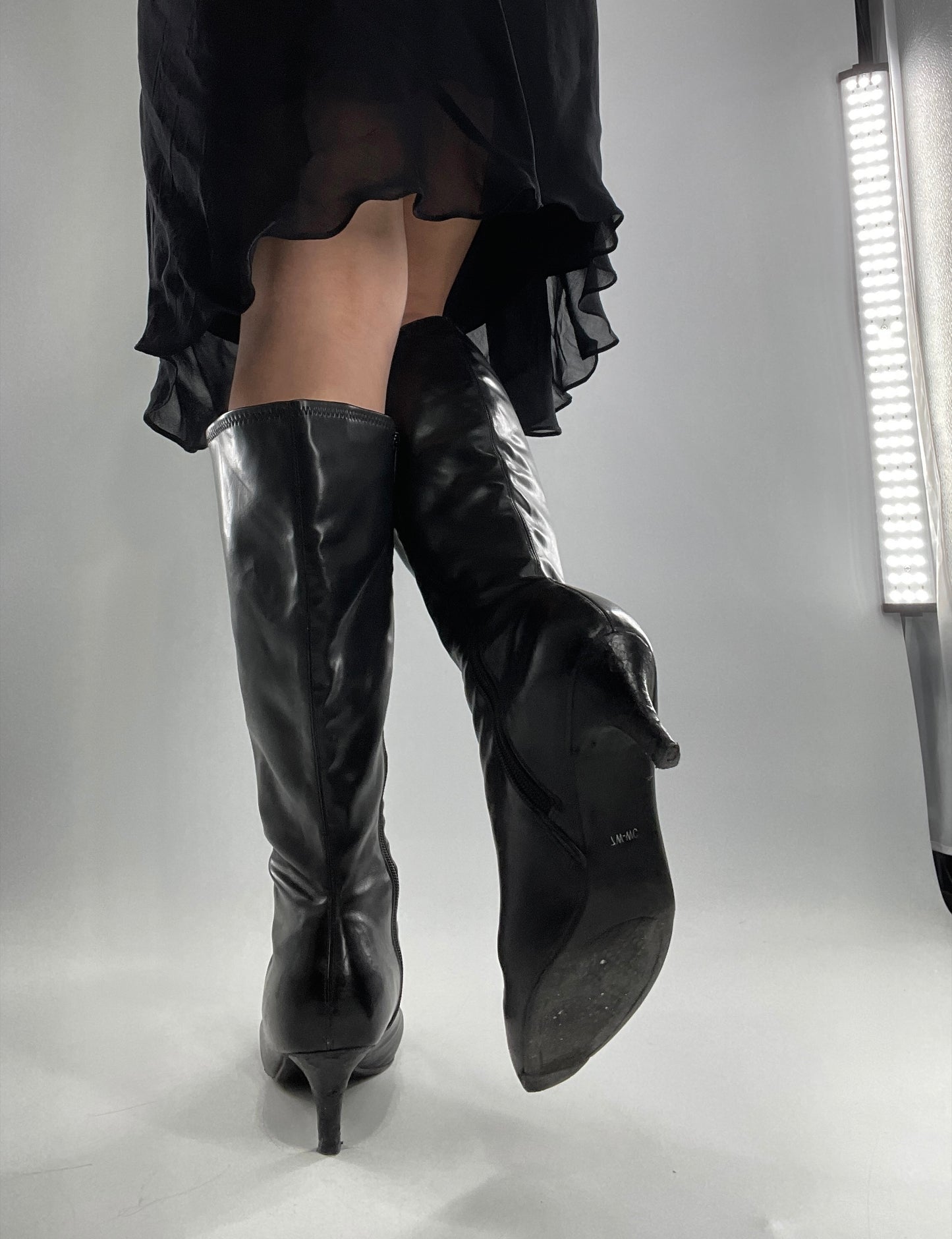 Vintage Kitten Heel Knee High Boots