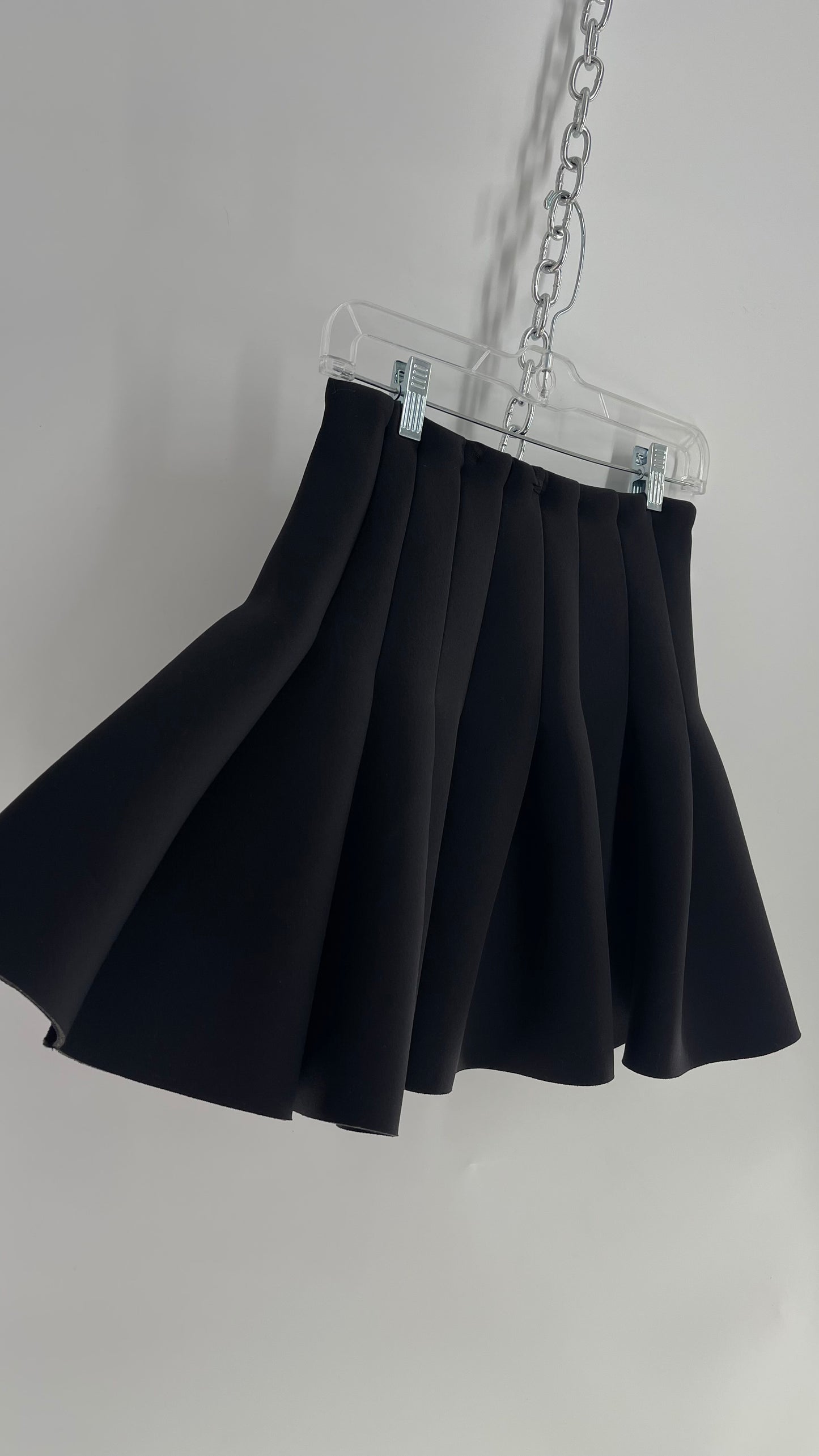 Cartoon Style Pleated Neoprene Mini Skirt (8)