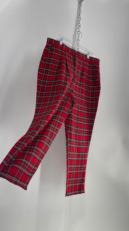 Urban Renewal Red Holiday/Christmas Plaid Trouser with Pockets (Large)