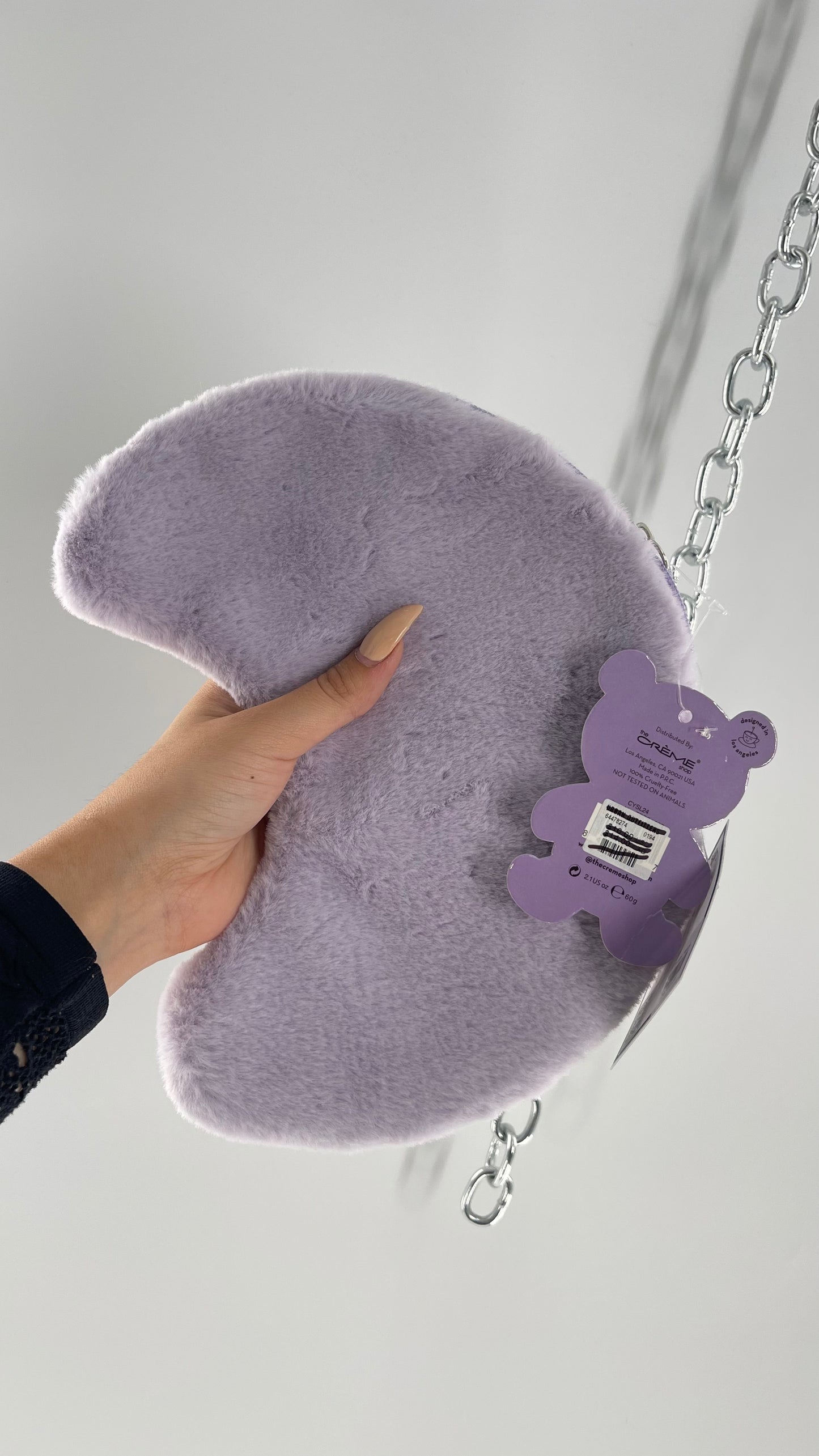 CRÈME Plush Moon Lilac Purple Makeup Bag