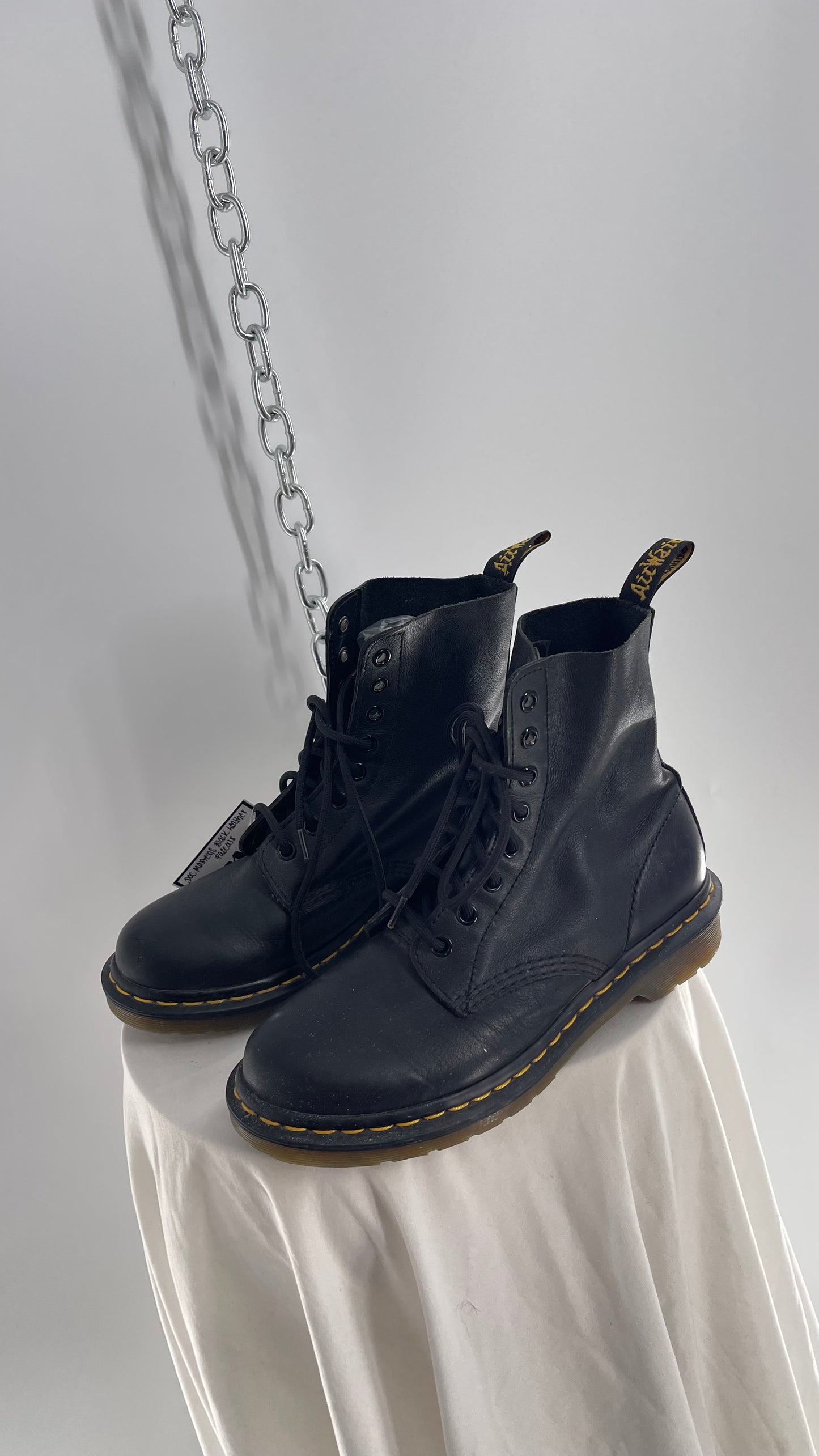 Doctor Martens Black Leather Virginia Pascal Boots (6)