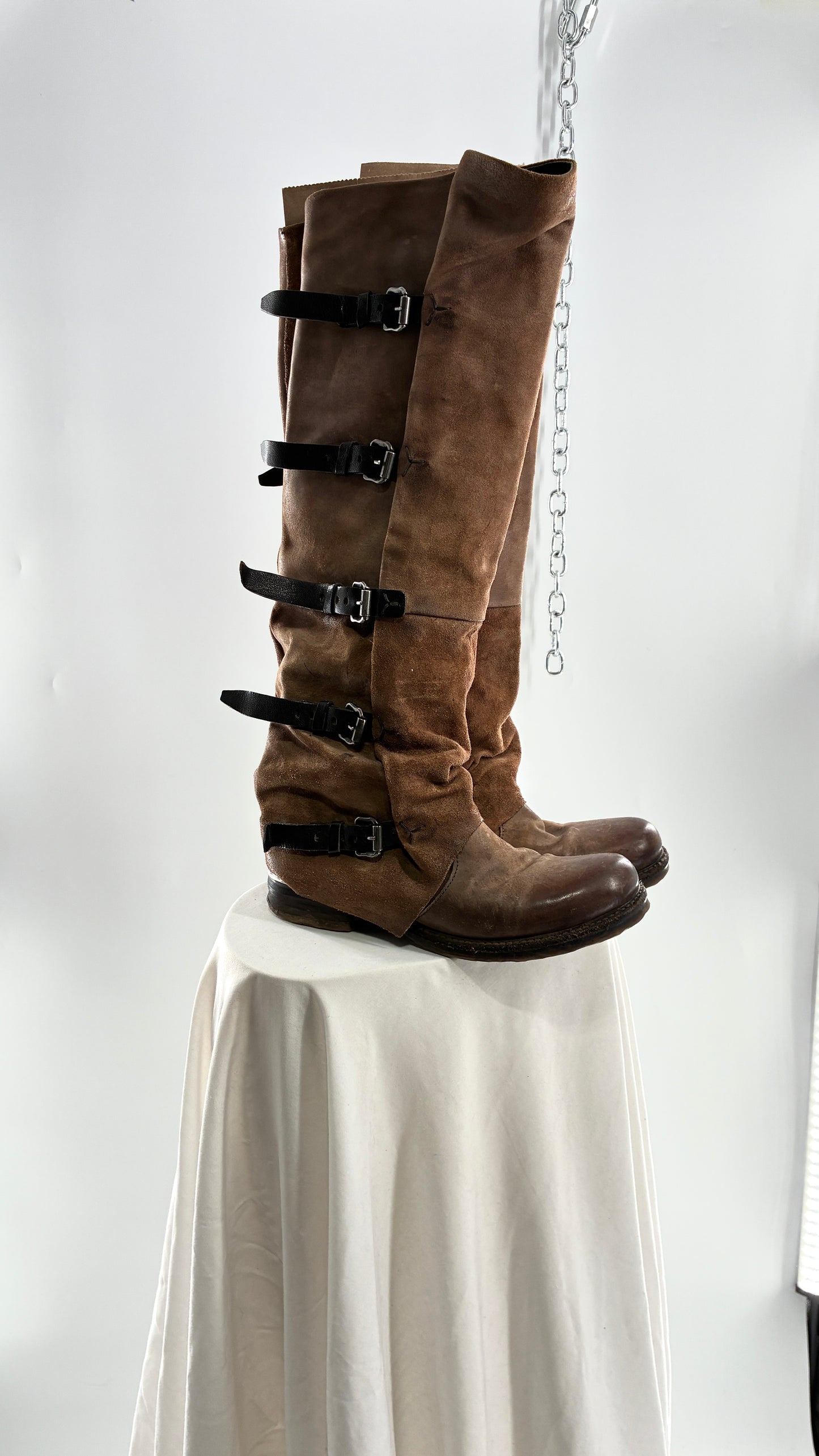 Tatum Over the Knee AS98 Distressed Worn Boots (41)