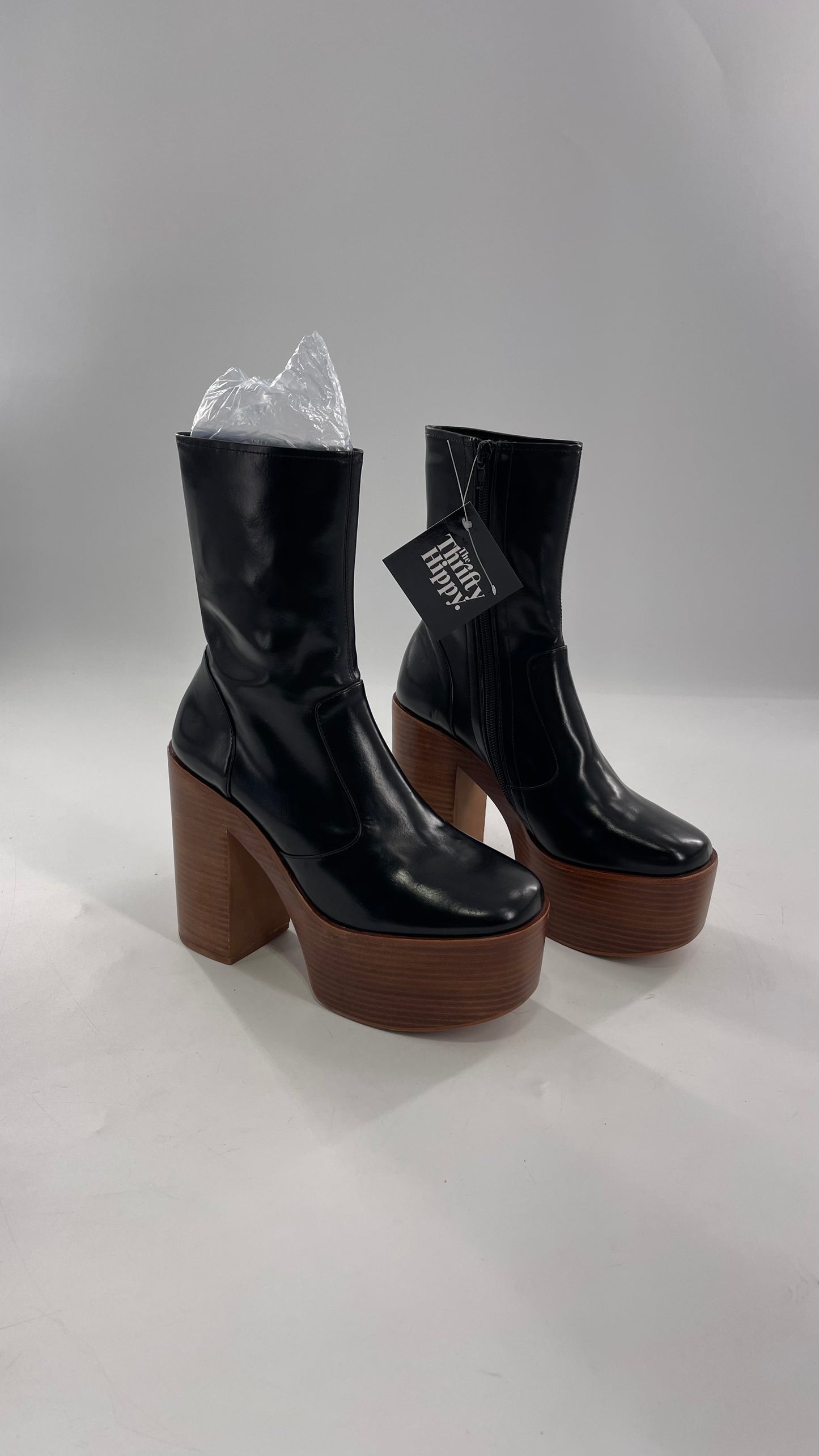 Jeffrey Campbell Mexique Black Boot with Platform And Chunky Wooden Heel (8)