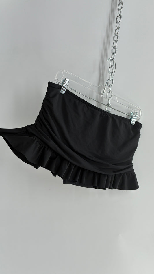 Vintage BEACH HOUSE Micro Mini Skirt with Draped Detail and Ruffle Trim (10)
