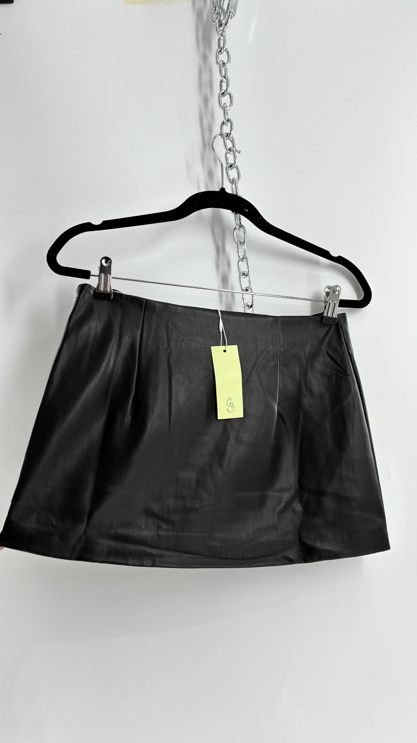 Grey Bandit Vegan Leather Mini Skirt with Tags Attached (Small)